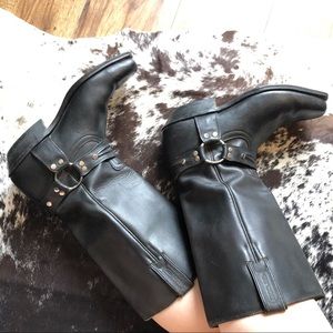 Vintage Cowboy boots with harness / riding boots